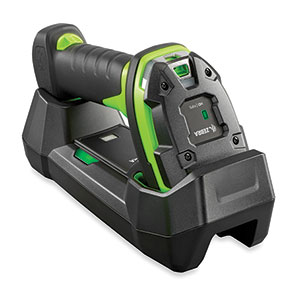 Zebra DS3608 ultra rugged scanner in cradle