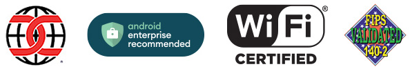 WT6300 Compatible Icons: Common Criteria, Android Enterprise Recommended, WiFi Certified, FIPS Validated