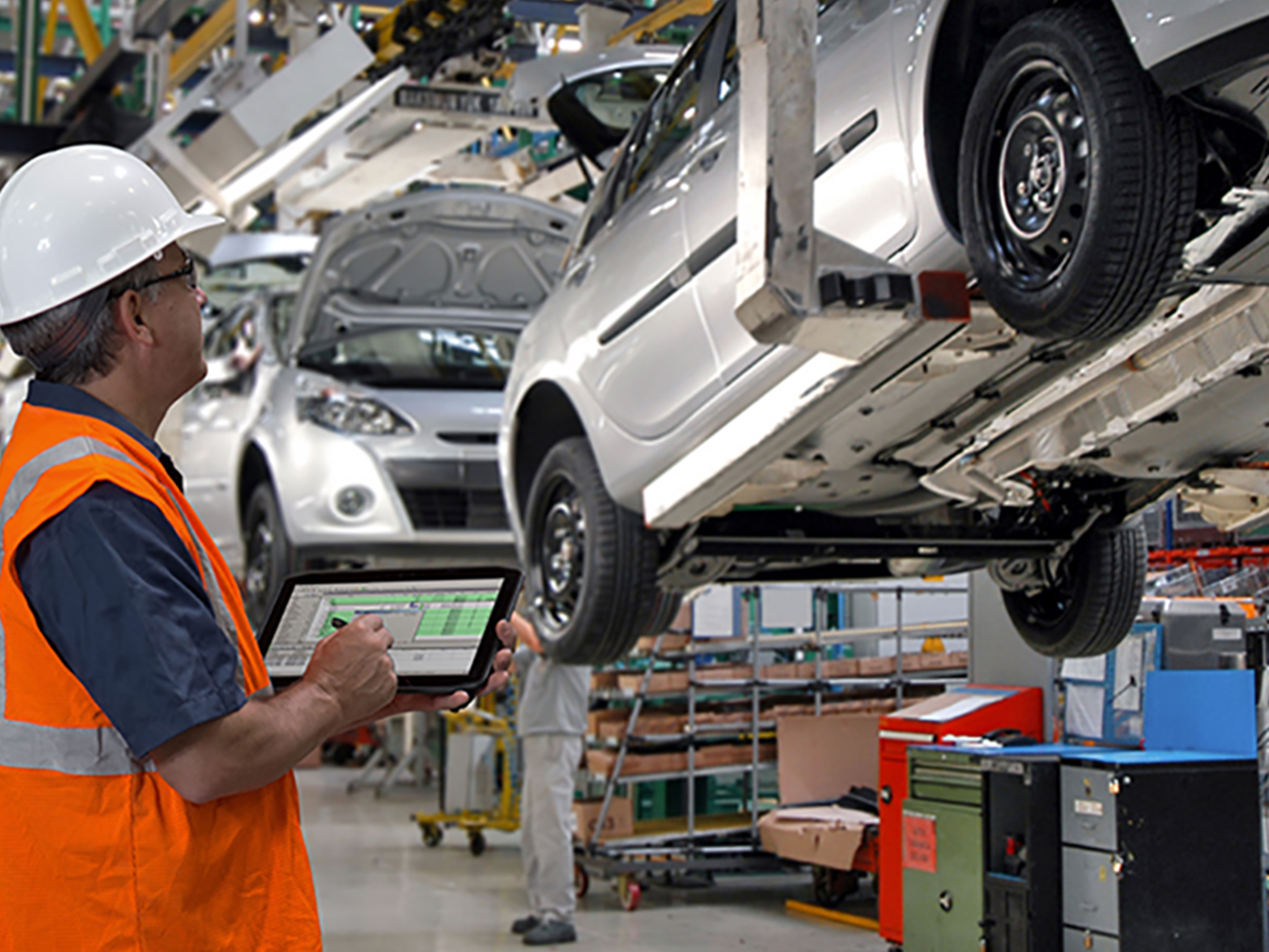 Man at an automotive warehouse