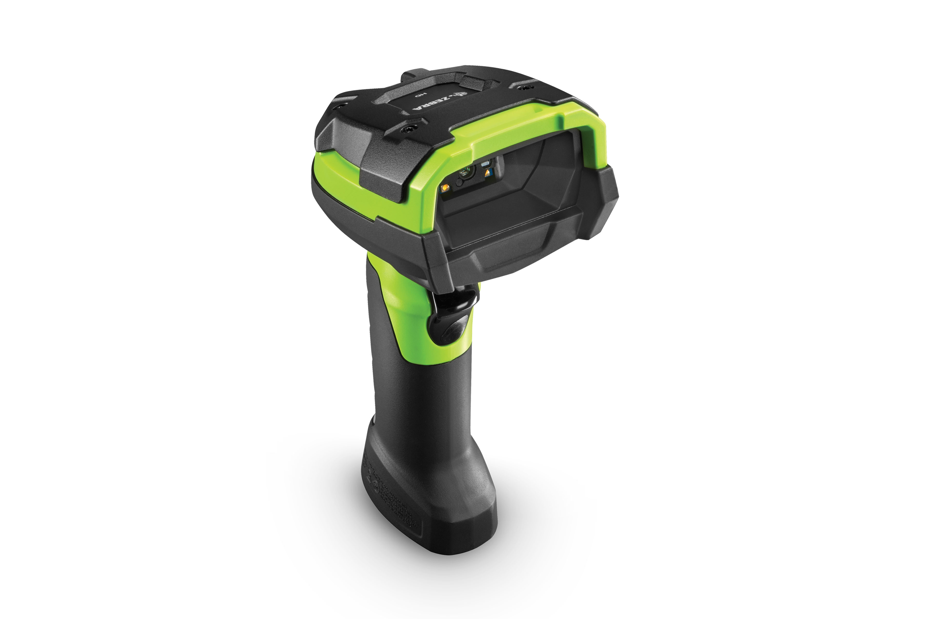 Zebra DS3600-ER 1D/2D barcode scanner, green and black hardware