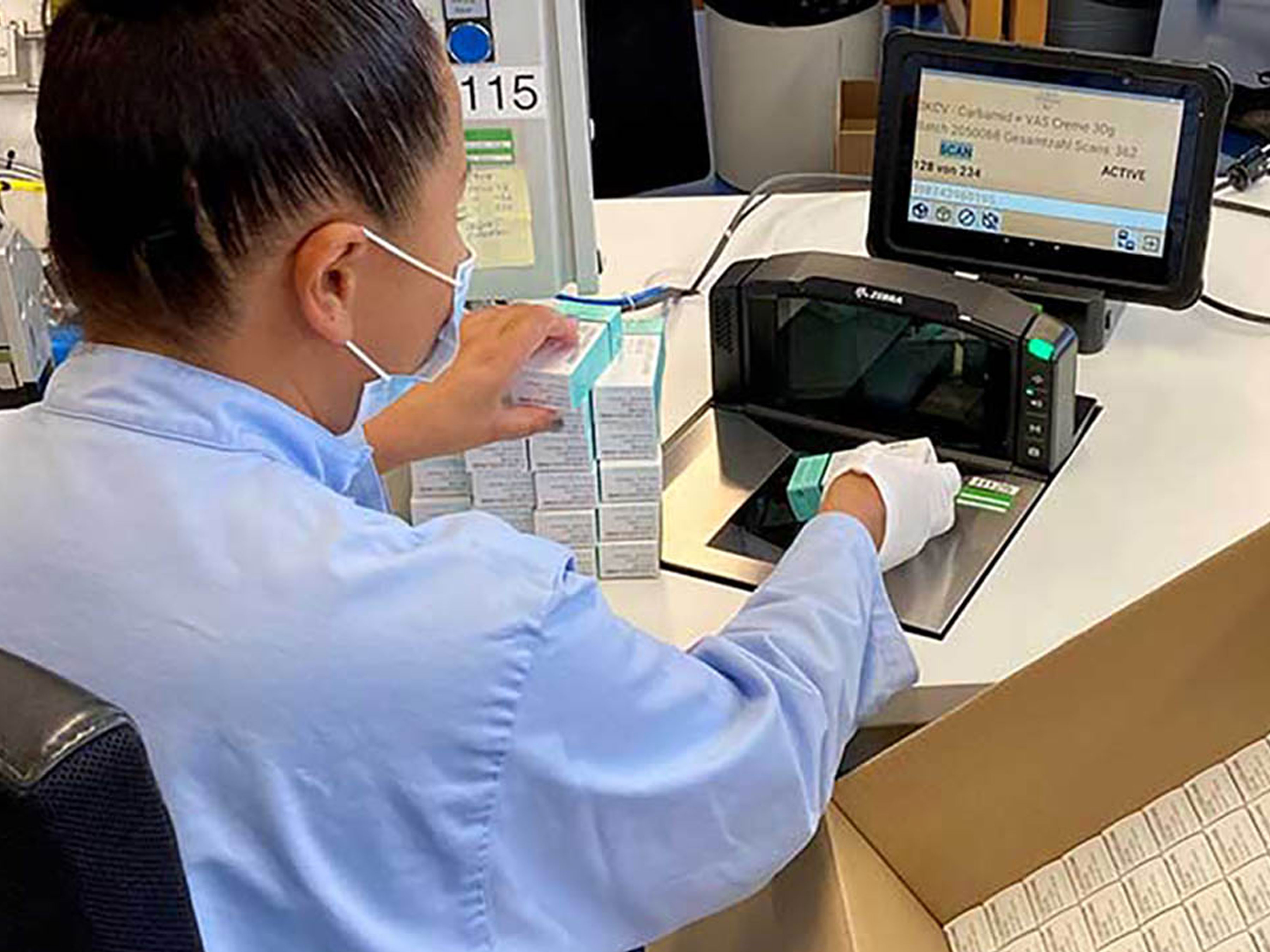 Zebra's scanner in a pharmacy