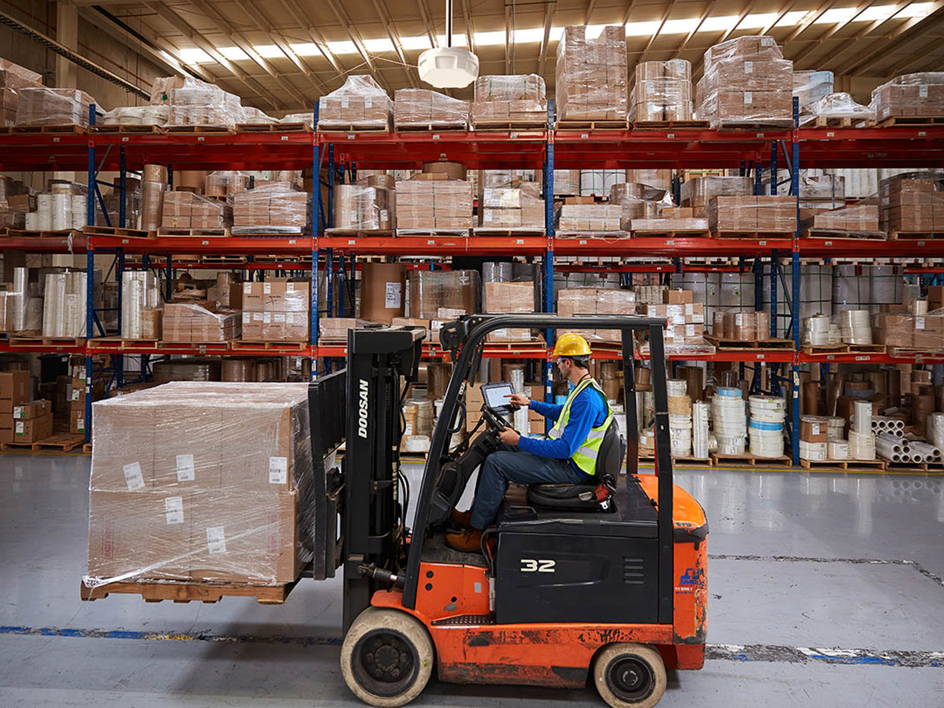 Inside of a warehouse